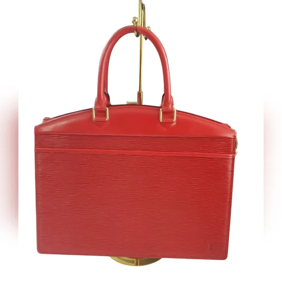 Louis Vuitton Red Epi Rivera Handbag - Picture 1 of 12